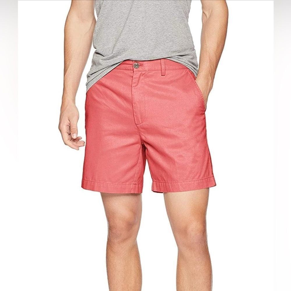 Men's Slim-Fit 7" Chino Shorts, Raspberry Red,‎ 40